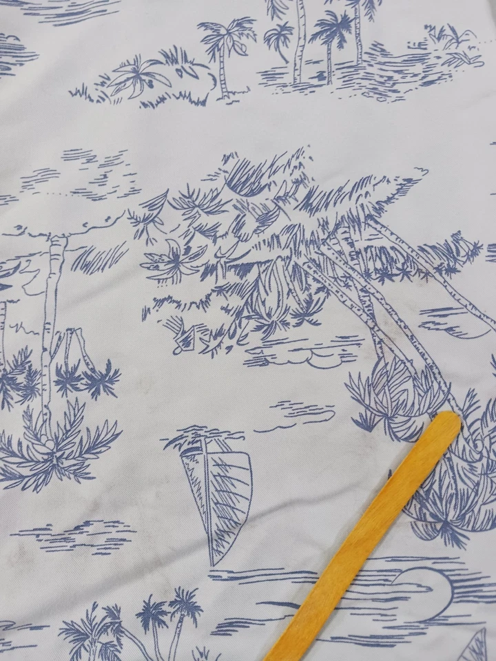 Lands End 2X 20W-22W Womens Dress Blue Floral Short Sleeve Viscose Blend - Image 4 of 4