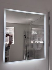 Large Bathroom Mirror Cabnet with Light and Power Outlet Anti Fog