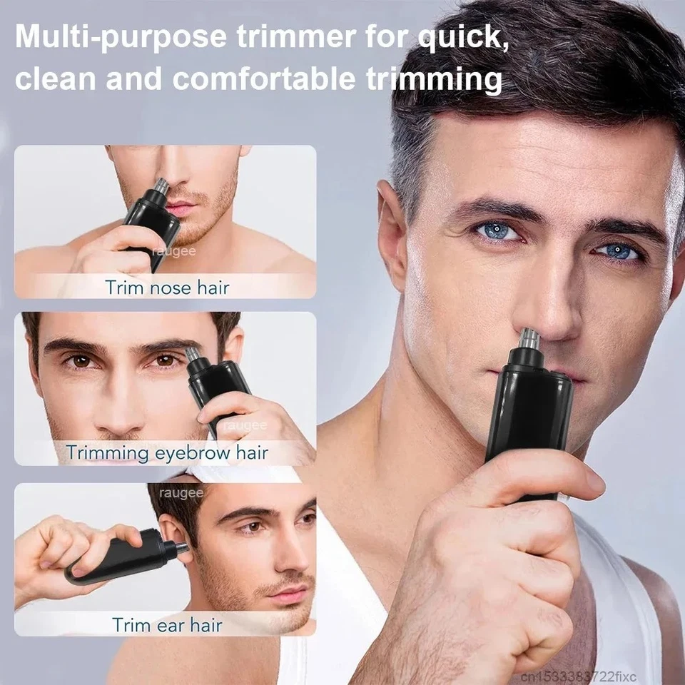 Ear and Nose Hair Trimmer with LED Display USB Rechargeable Water Resistant - Image 2 of 4