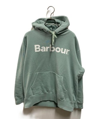 Barbour Logo Hoodie Long Sleeve Men Green M Slight Wear | eBay
