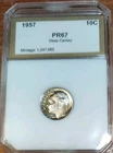 1957 Roosevelt Dime - BU Proof - Certified by PCI