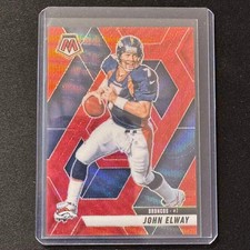 🚛GN 2025 PANINI MOSAIC FOOTBALL RED WAVE PRIZM /27 JOHN ELWAY #31