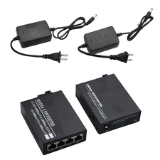 10/100/1000M Ethernet to Fiber Optic Media Converter 4 RJ45 & 1 SC fiber Port
