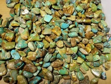 1 Pound Nevada Semi Polished Turquoise Nuggets Undrilled