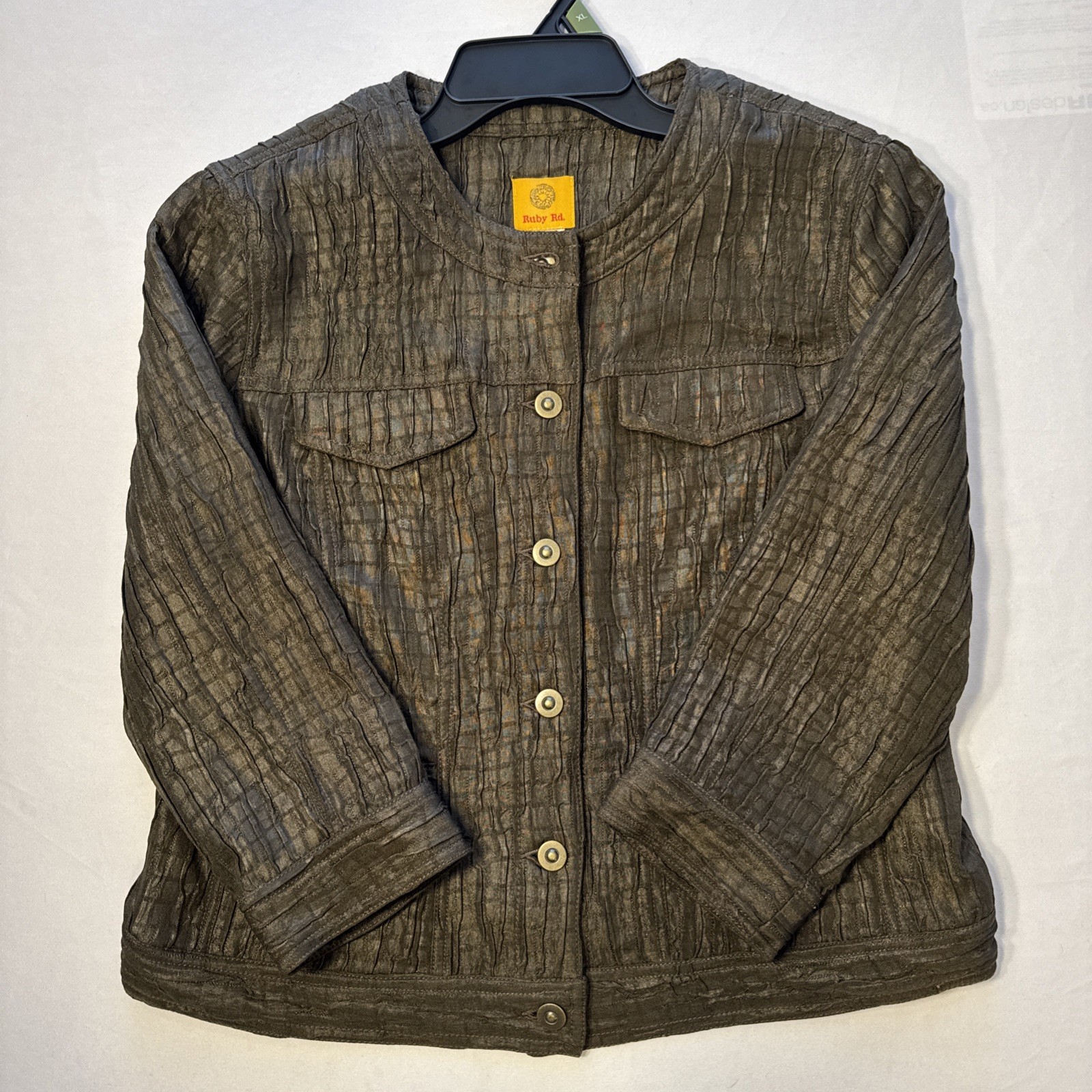 Ruby Rd Women's Jacket Size 10 Brown Button Up wi… - image 16