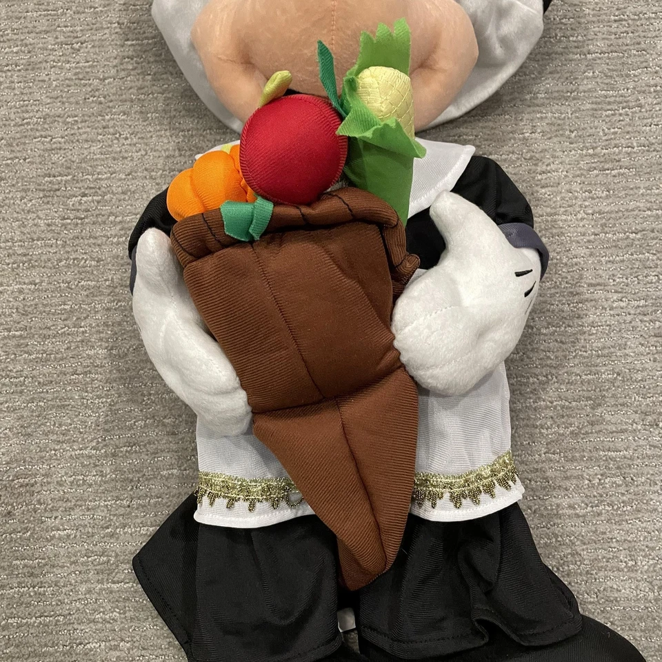 Vintage Disney Minnie Mouse Pilgrim Plush Thanksgiving Greeter Harvest Decor 90s - Image 2 of 4