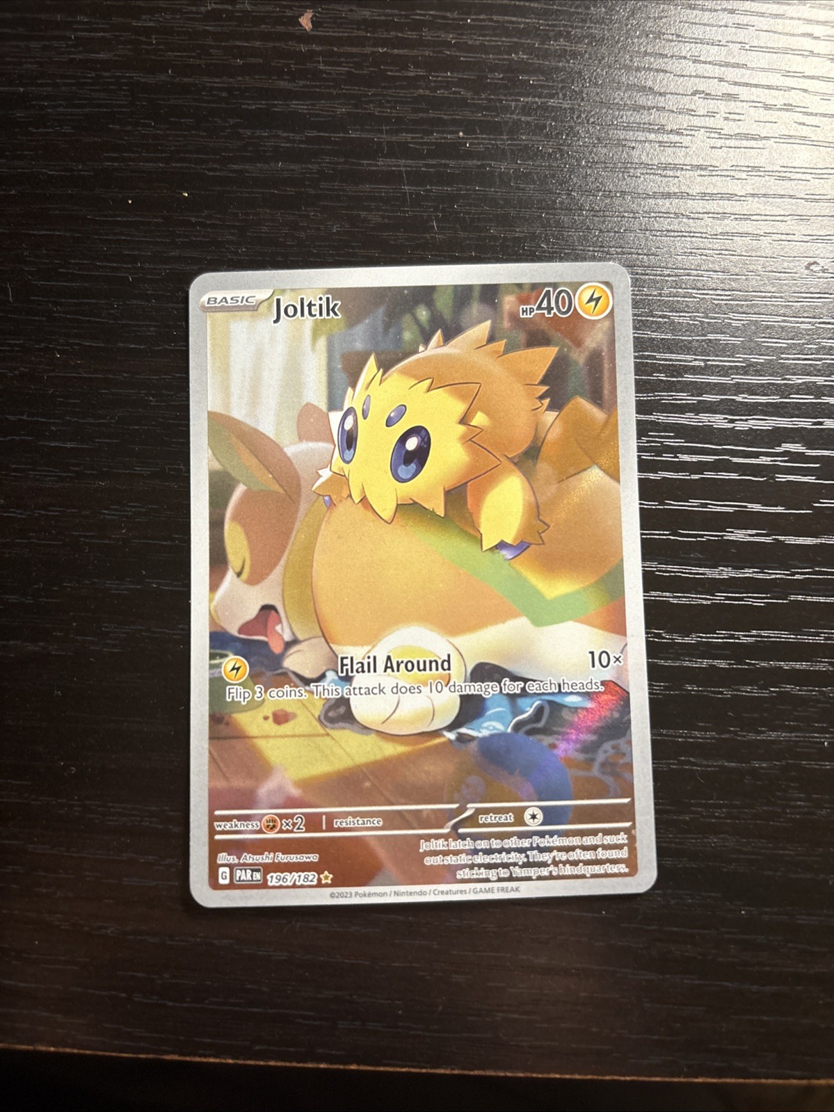 Joltik 196/182 Pokemon Paradox Rift Illustration Mint Condition