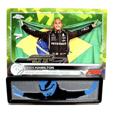 2022 Topps Chrome Sapphire Formula 1 F1 Lewis Hamilton Chartreuse 121/199 #190