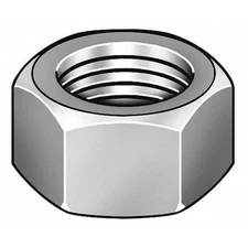 Zoro Select Hex Nut, 1/4"-20, Steel, Not