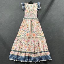 FARM RIO Superbloom Tapestry Cream Dress Women's Size XS Cream