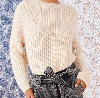 NEW/missing size, Ulla Johnson Kitty Pullover Sweater in Creme Sz M #S7681