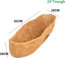 Trough Coir Coco Hanging Basket Liners Wall Garden Moulded Coconut