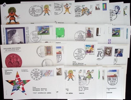 // GERMANY 1994 - 80 FDC - ARCHITECTURE, COSTUMES, ART, SPORTS