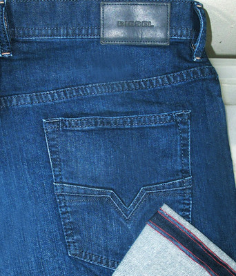 HOT Men's DIESEL THYTAN 84RN STRAIGHT DARK STRETCH Denim Jeans 32x32 (Fit 34x32)