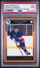 Alexis Lafreniere 2020 UD OPC Glossy Rookies #R15 Copper New York Rangers PSA 9