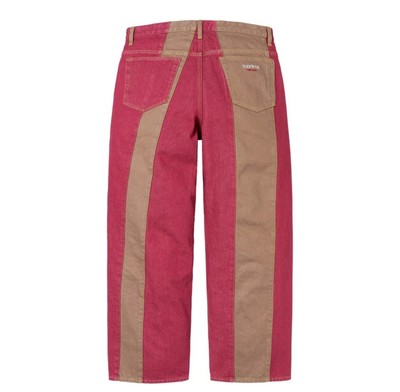 パンツ Supreme Paneled Stripe Baggy Jean 34 Supreme Paneled Stripe Baggy Jean Rigid Indigo Men's - SS25 - US
