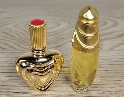 Vintage Escada By Margaretha Ley Gold Tone & Acte 2 Perfume Mini Splash Bottles