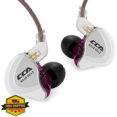 CCA C10 IEM Earphone 10 Hybrid Drivers HiFi Wired Earbuds Detachable