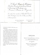 INVITATION DE LA  SCSN  ANCETRE DE LA SNSM  : LOUIS DE MONTAIGNAC