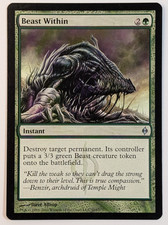 MTG Card - 1x Beast Within - New Phyrexia - NM/LP - Uncommon Magic The Gathering