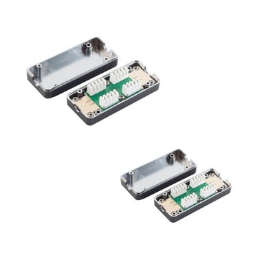 2x Netzwerk Verbinder Cat 6A, Cat 6 5e 5 PoE Kabelverbinder, Kabelverlängerung