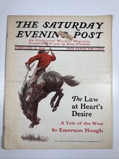 Saturday Evening Post-February 21, 1903-N.C. Wyeth cover-Bucking Horse Cowboy