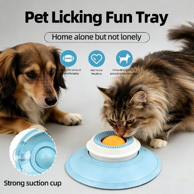 Katzenspielzeug Leckmatte Interaktiver Saugnapf Slow Feeder Leckerli Spender Langeweile