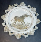 Westmoreland Vintage Milk Glass Plate, Stubborn Mule, 7 /4" Diameter