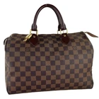 Louis Vuitton Damier Speedy 30 Coated Canvas Fabric Brown Handbag 4458