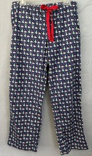 VINEYARD VINES PAJAMA PANTS SZ M SANTA HAT WHALE NAVY BLUE WHITE SNOWFLAKES