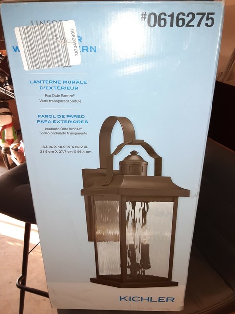 Linford Outdoor Wall Lantern by Kichler (read description) for sale
