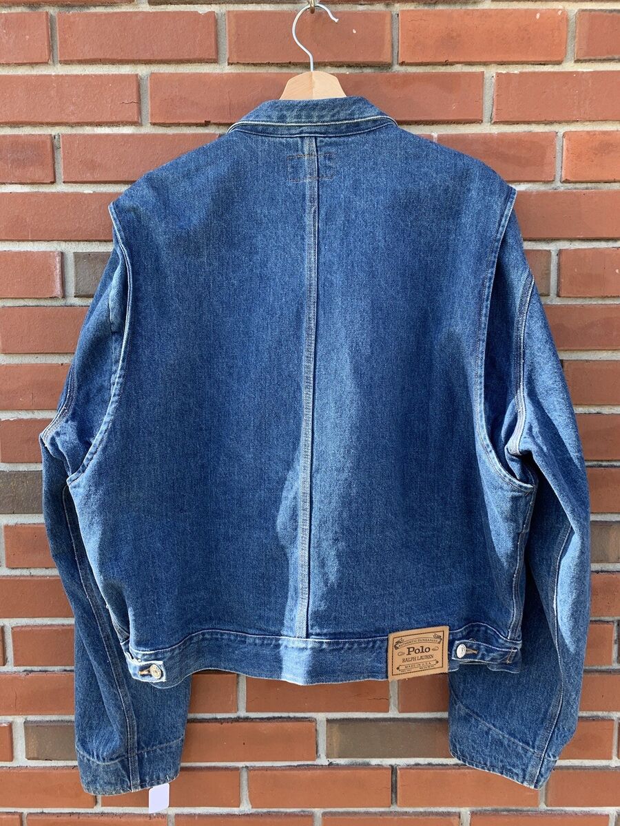 Rare Vintage Polo Ralph Lauren Dungarees Denim Jacket Size Rare Vintage Polo Ralph Lauren Dungarees Denim Jacket Size