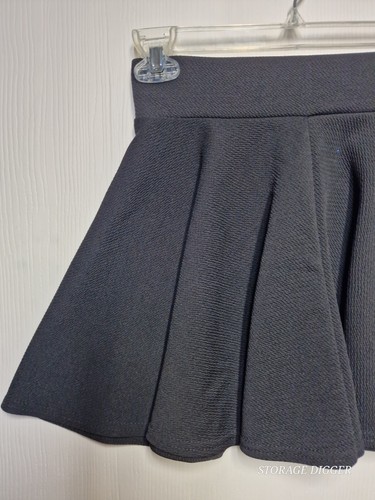 Urban Coco Mini A-Line Skirt Girls XS Black Lined Stretch Elastic Waist Pull On - Picture 2 of 9