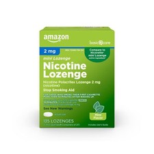 Amazon Basic Care Mini Nicotine Polacrilex Lozenge, 2 mg nicotine , Stop Smo...