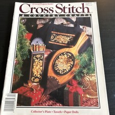 Cross Stitch Country Crafts Magazine Vintage Patterns 80's 90"s Needlepoint