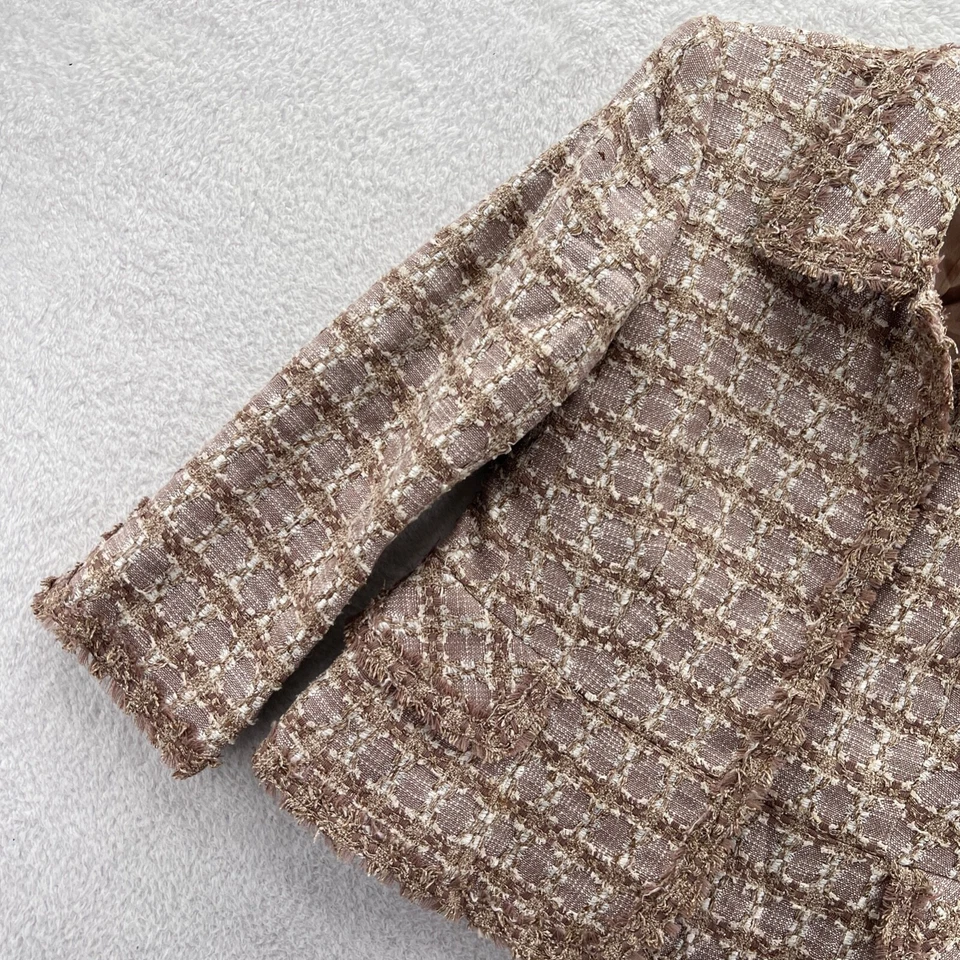 Chaqueta Blazer Vintage Albert Nipon Mujer Pequeña 6P Beige 32x21 Traje Abrigo Deportivo Foto 2 de 4