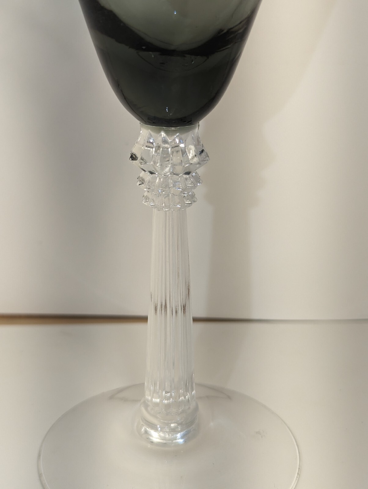 Fostoria Pavilion Smoke Wine Glasses set of 2 Vintage Stemware eBay