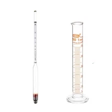 Alcohol Hydrometer 0-100% For Whiskey Moonshine Spirit Distilling Test Jar