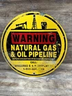 Vintage Anadarko Natural Gas & Oil Pipeline Sign 12” Aluminum