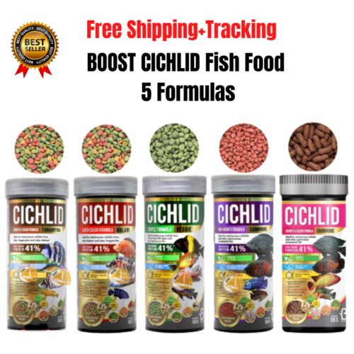 BOOST CICHLID Fish Food Accelerate Growth Accelerate Color All Species 5 Formula - 第 1/18 張圖片