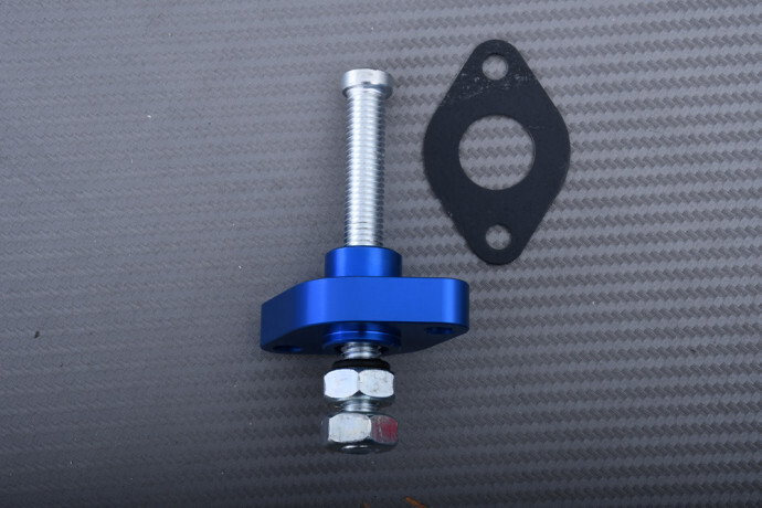 Tendeur de chaîne distribution manuel bleu pour régler précisément la Suzuki DR650SE