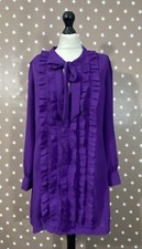 New York Laundry purple Frilly Shift Dress Size 12 