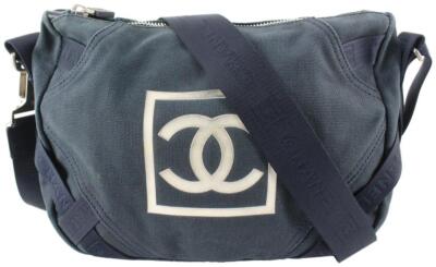 Chanel Navy CC Logo Sports Messenger Crossbody 56cc76s | eBay