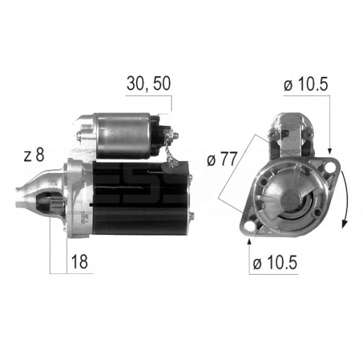 Starter Motor EM367G M3T15971 20362 M003T15971 20362M 0 986 014 