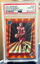 2021-22 Donruss Basketball Rated RC HOLO ORANGE LASER Scottie Barnes #236 PSA 10