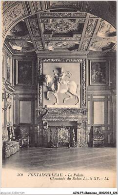 AJNP7-0768 - KAMIN - Fontainebleau - der Palast - Kamin des Salons Loui
