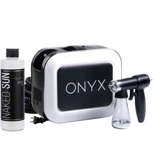 Naked Sun Onyx Spray Tan Machine with Honey Glow Rapid Develop Tanning Solution