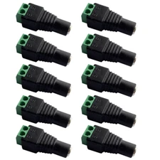 10 Female 12V DC Power Jack Adapter Connector for Led Strip CCTV Camera