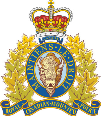 Aufkleber Royal Canadian Mountain Police Emblem Autoaufkleber 20 x 22 cm Kontur