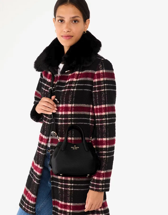 Borsa a tracolla Kate Spade Dumpling Mini in pelle nera KI859